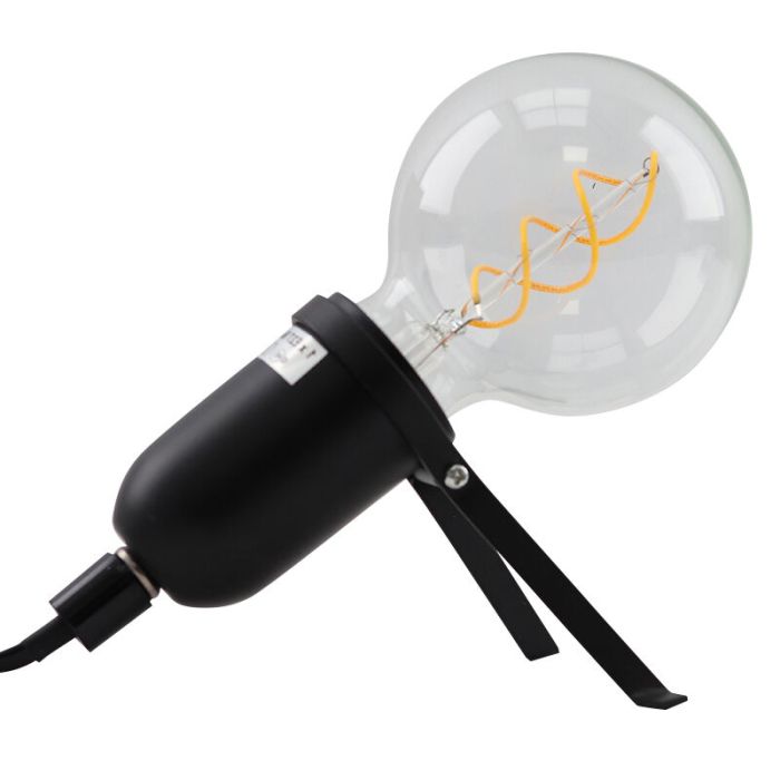 Zwarte tafellamp Gidon, metaal