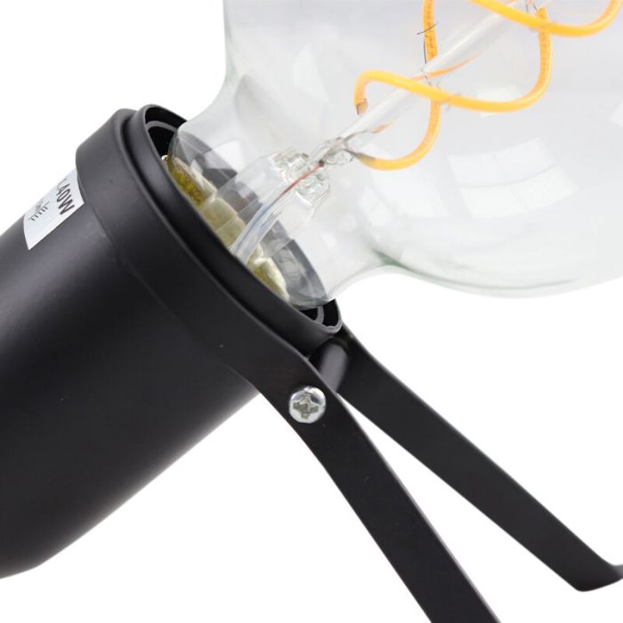 Zwarte tafellamp Gidon, metaal