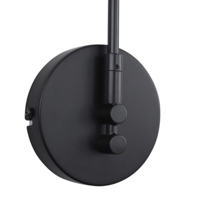 Aluminium wandlamp zonder kap zwart, Rika