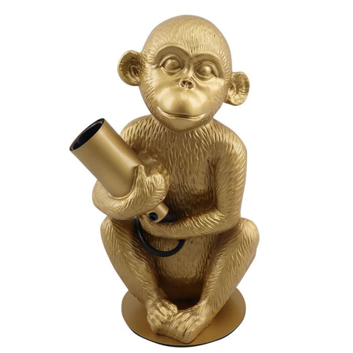 Moderne aap lamp goud, Monkey, met schakelaar