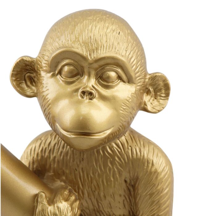 Moderne aap lamp goud, Monkey, met schakelaar