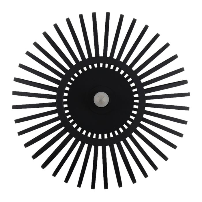 Industriële badkamer plafondlamp zwart, Lieve, IP44