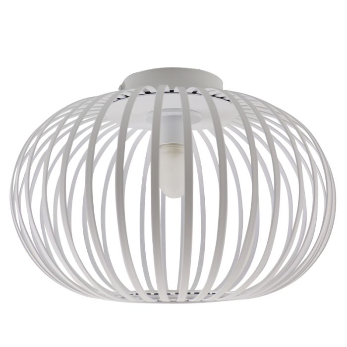 Industriële badkamer plafondlamp wit, Lieve, IP44