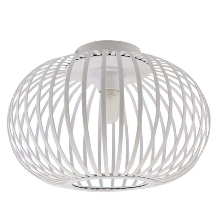 Industriële badkamer plafondlamp wit, Lieve, IP44