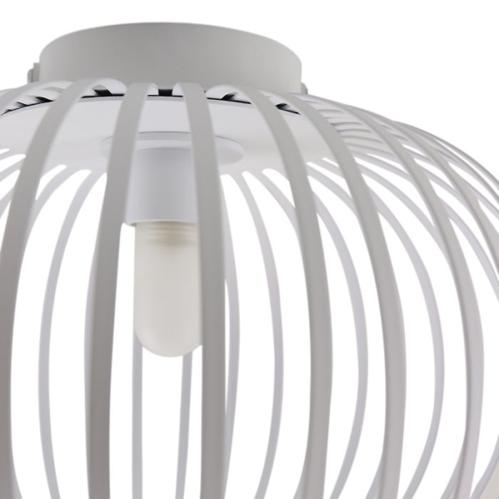 Industriële badkamer plafondlamp wit, Lieve, IP44
