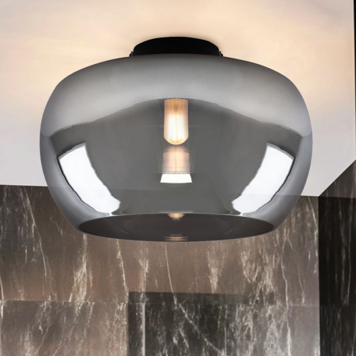 Design badkamer plafondlamp grijs, Vidro, IP44