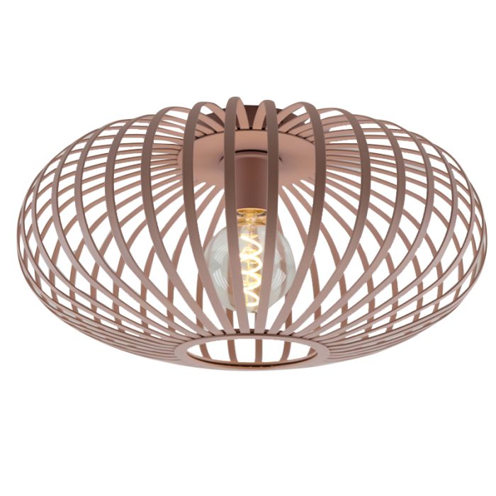 Industriële plafondlamp oud roze, Lieve