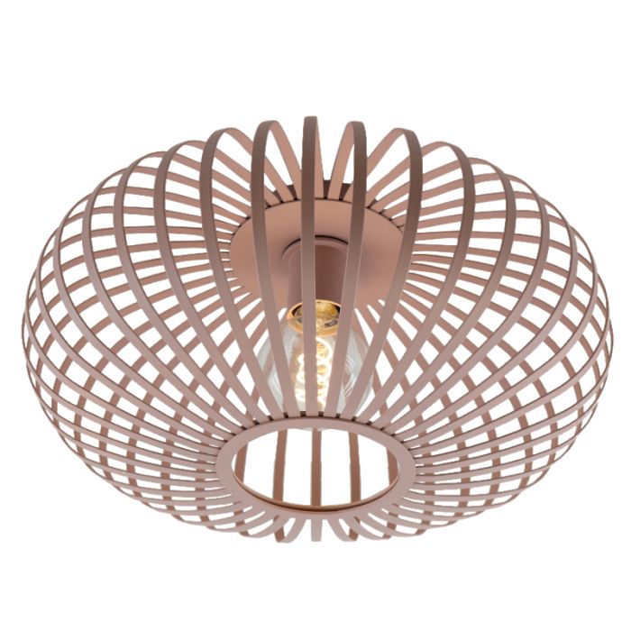 Industriële plafondlamp oud roze, Lieve