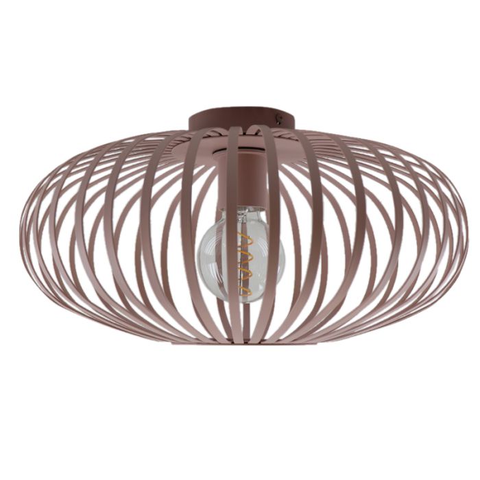 Industriële plafondlamp oud roze, Lieve
