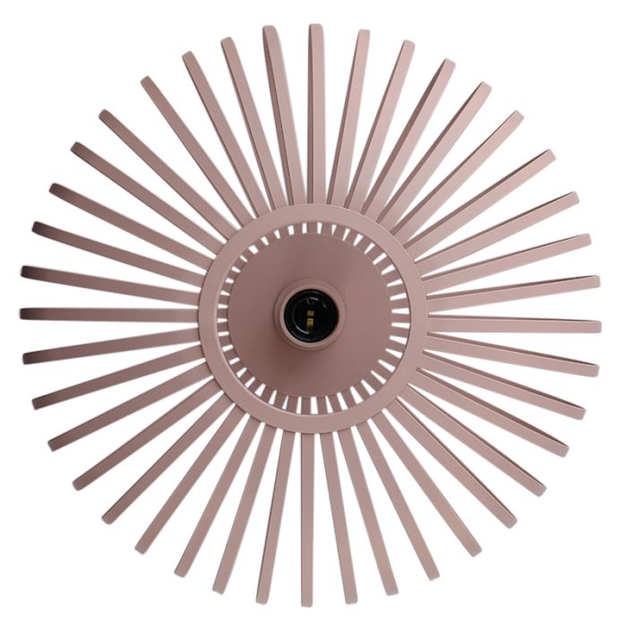 Industriële plafondlamp oud roze, Lieve
