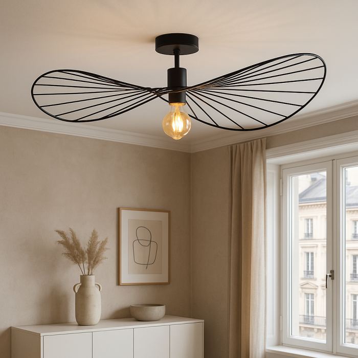 Moderne plafondlamp zwart, Jolinda