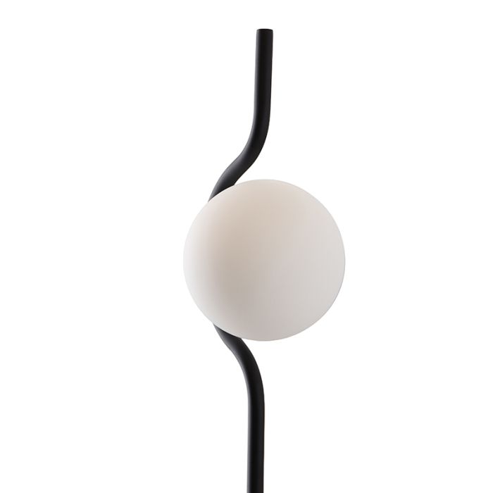 Moderne vloerlamp zwart, Merel, met schakelaar