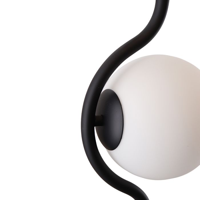 Moderne vloerlamp zwart, Merel, met schakelaar
