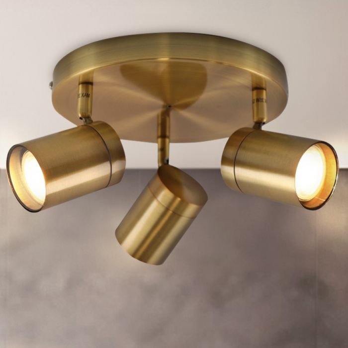 Moderne badkamer plafondlamp messing, Ciara, IP44