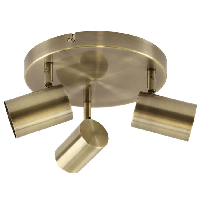 Moderne plafondlamp brons, Elena
