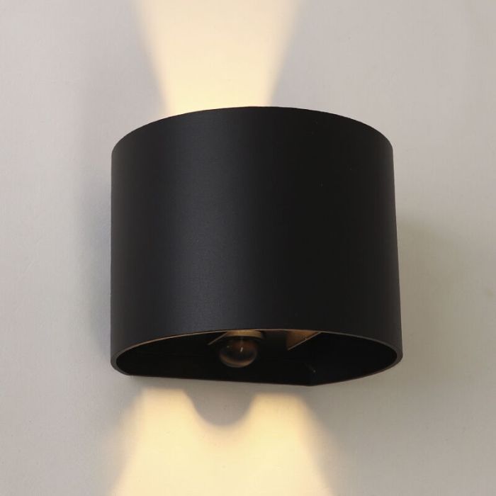 Up down wandlamp met bewegingssensor, Dion, 6W, 2700K LED, IP65