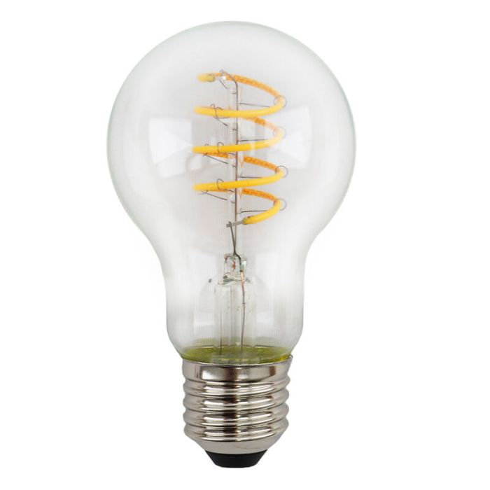Dimbare Olucia E27 LED lamp, Tuelo, A60, 4W, transparant glas, 2700k