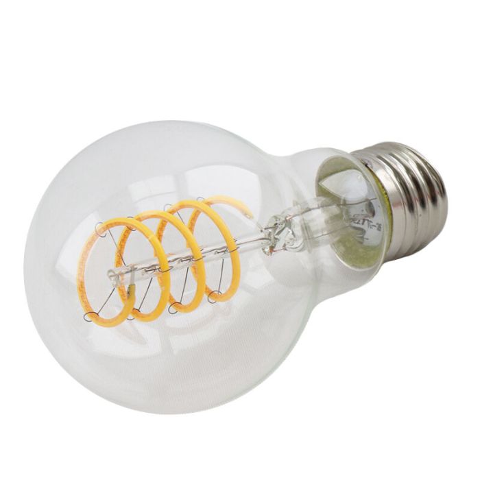 Dimbare Olucia E27 LED lamp, Tuelo, A60, 4W, transparant glas, 2700k