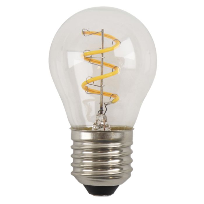 Dimbare Olucia E27 LED filament lamp Tuelo, P45, 4W, 2700K