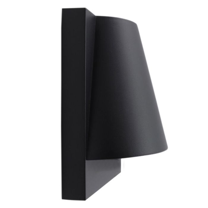 Moderne buiten wandlamp met schemersensor zwart, Luana, IP43