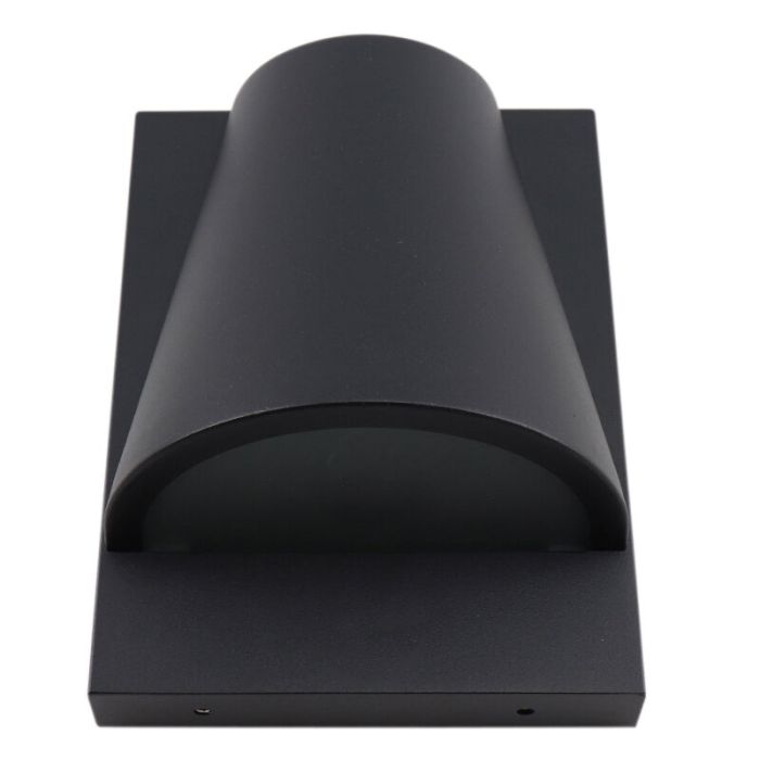 Moderne buiten wandlamp met schemersensor zwart, Luana, IP43