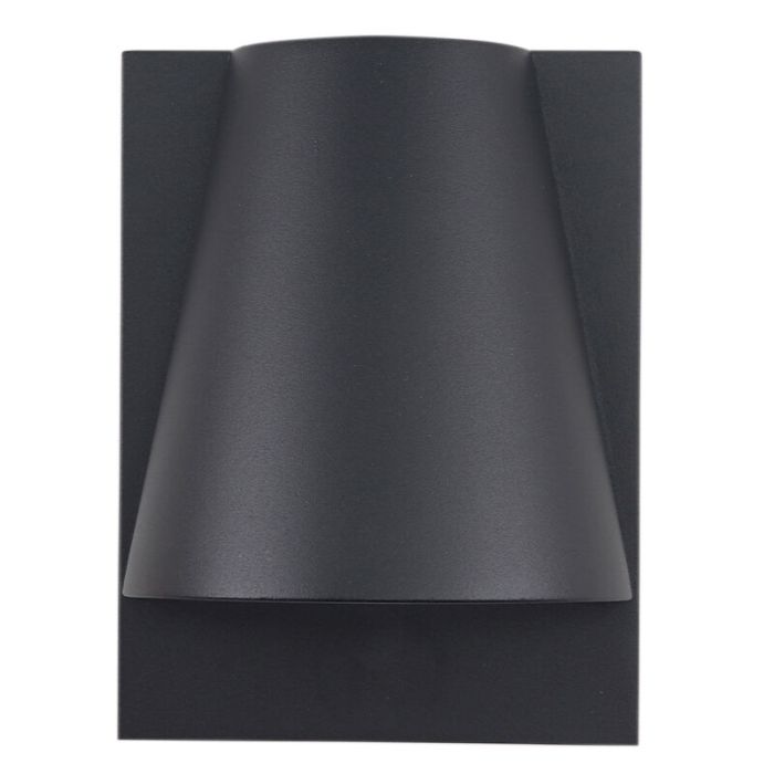 Moderne buiten wandlamp met schemersensor zwart, Luana, IP43
