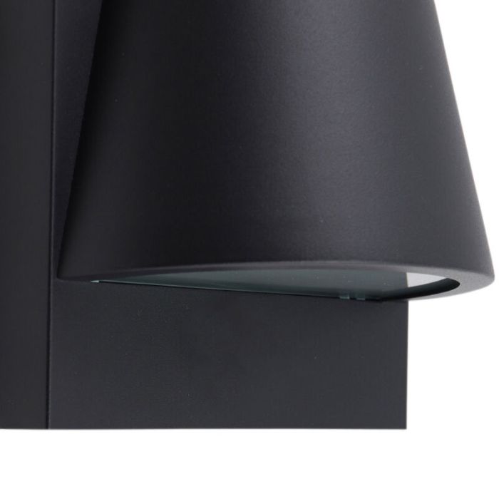 Moderne buiten wandlamp met schemersensor zwart, Luana, IP43