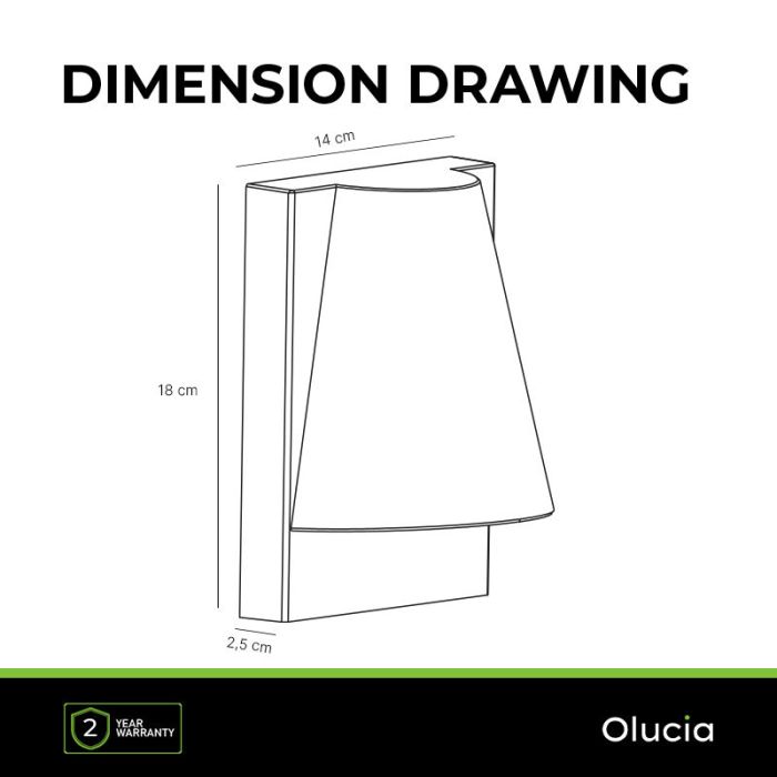 Moderne buiten wandlamp met schemersensor zwart, Luana, IP43