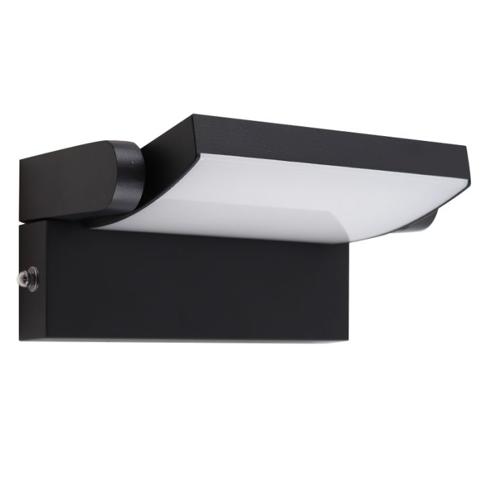 Moderne buiten wandlamp met schemersensor zwart, Alet, 12,5W, 3000K LED, IP54