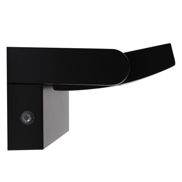 Moderne buiten wandlamp met schemersensor zwart, Alet, 12,5W, 3000K LED, IP54