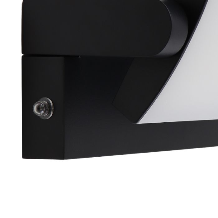 Moderne buiten wandlamp met schemersensor zwart, Alet, 12,5W, 3000K LED, IP54