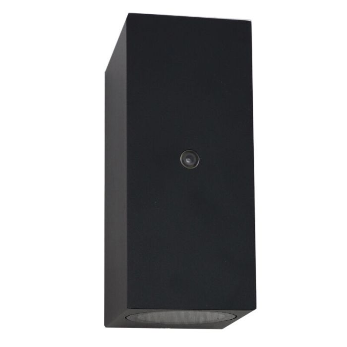 Moderne buiten wandlamp met schemersensor zwart, Corella, IP54
