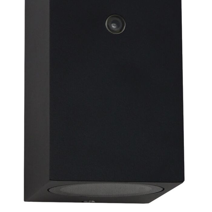 Moderne buiten wandlamp met schemersensor zwart, Corella, IP54