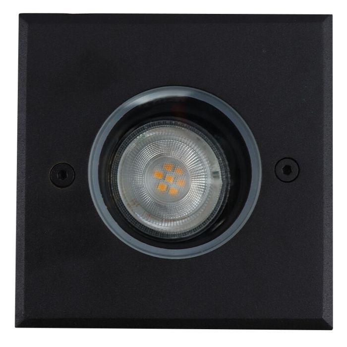 Aluminium grondspot zwart, Catamarca, IP65, kantelbare lichtstraal