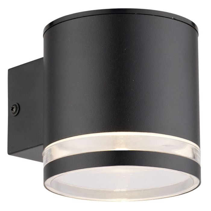 Moderne buiten wandlamp op zonne-energie zwart, Tommy, 1W, 2700K LED, IP54
