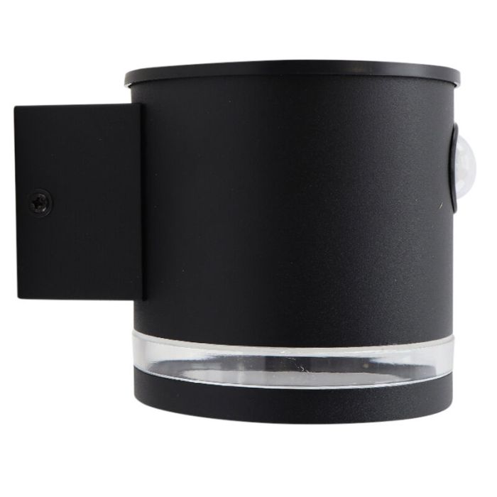 Moderne buiten wandlamp op zonne-energie zwart, Tommy, 1W, 2700K LED, IP54