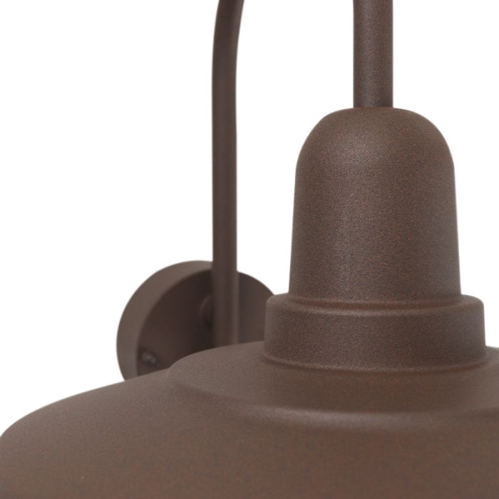Klassieke buiten wandlamp met bewegingssensor roestkleurig, Rolin, IP54