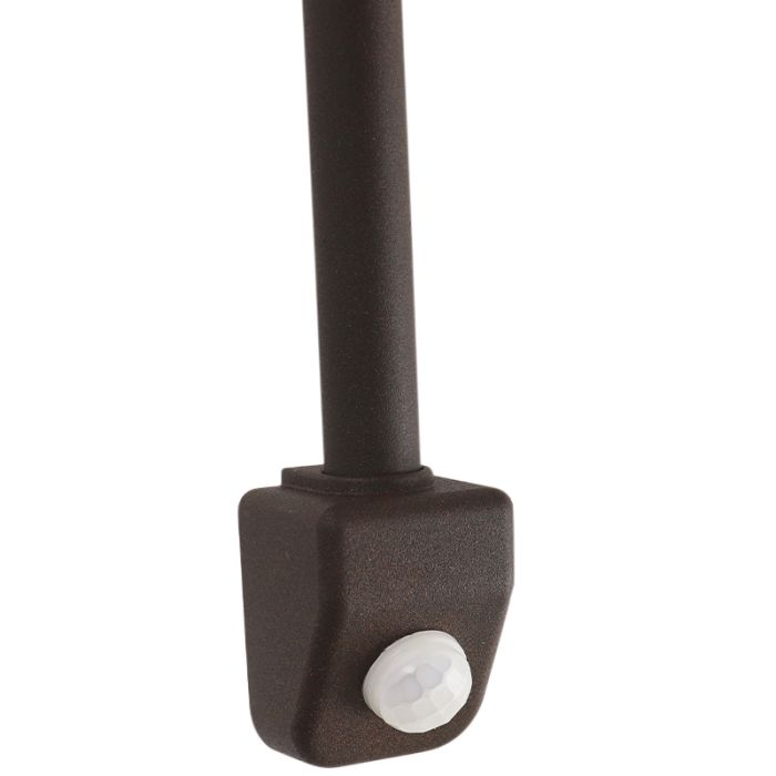 Klassieke buiten wandlamp met bewegingssensor roestkleurig, Rolin, IP54