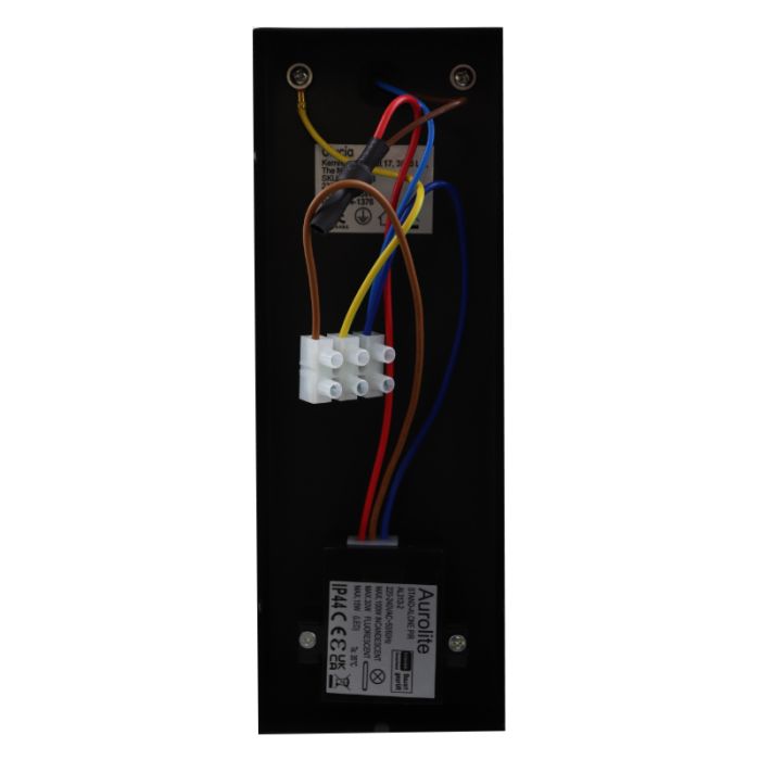 Aluminium buiten wandlamp met bewegingssensor zwart, Bella, IP44