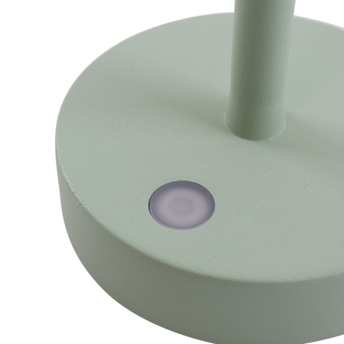 Moderne buiten tafellamp groen, Emily, 3W, 3000K LED, IP44, 3-staps dimbaar