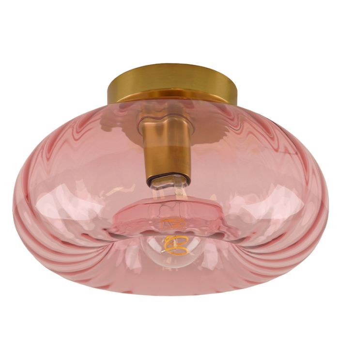 Retro plafondlamp roze, Diane