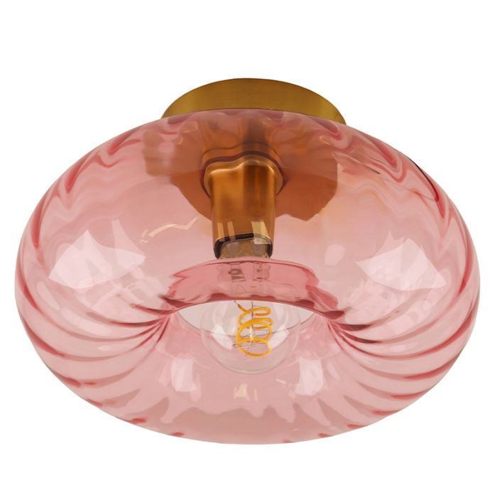 Retro plafondlamp roze, Diane