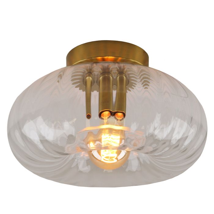 Retro plafondlamp transparant, Diane