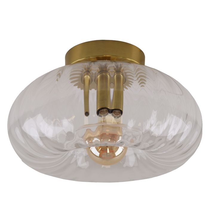 Retro plafondlamp transparant, Diane