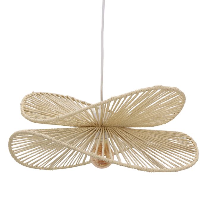 Papieren hanglamp beige, Rosalie