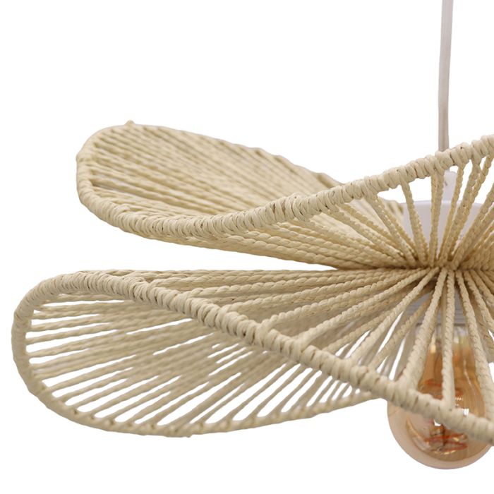 Papieren hanglamp beige, Rosalie