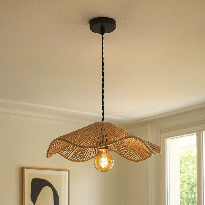 Landelijke hanglamp bruin, Annelot