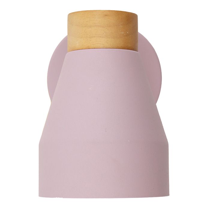 Landelijke wandlamp roze, Freddie, met schakelaar