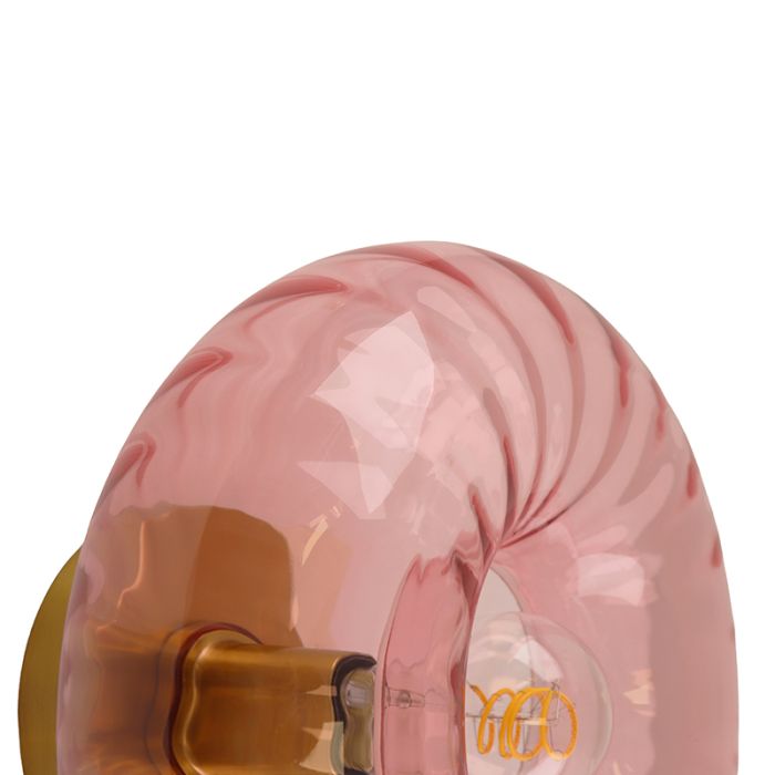 Retro wandlamp roze, Diane, met schakelaar