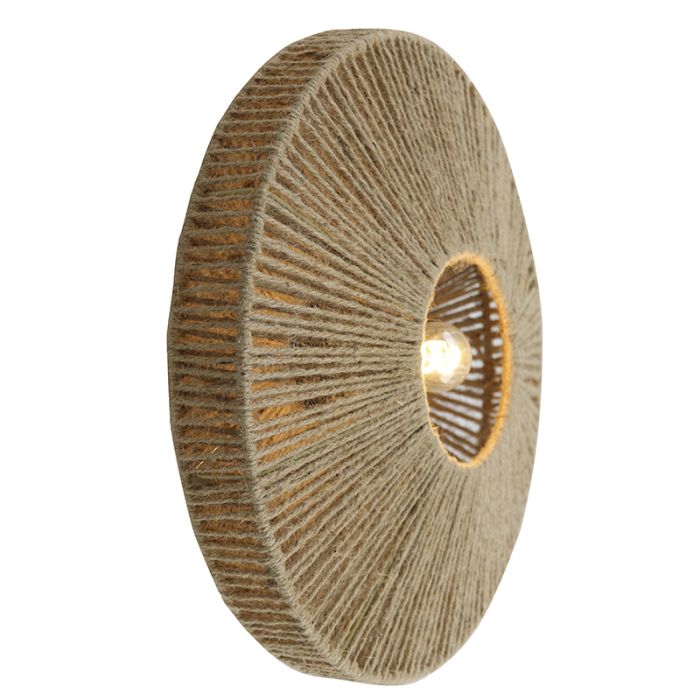 Landelijke wandlamp bruin, Sanny, met schakelaar